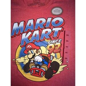 Nintendo Mario Kart T-Shirt Mens XXL Red NEW Graphic Since 92 Racing Tee